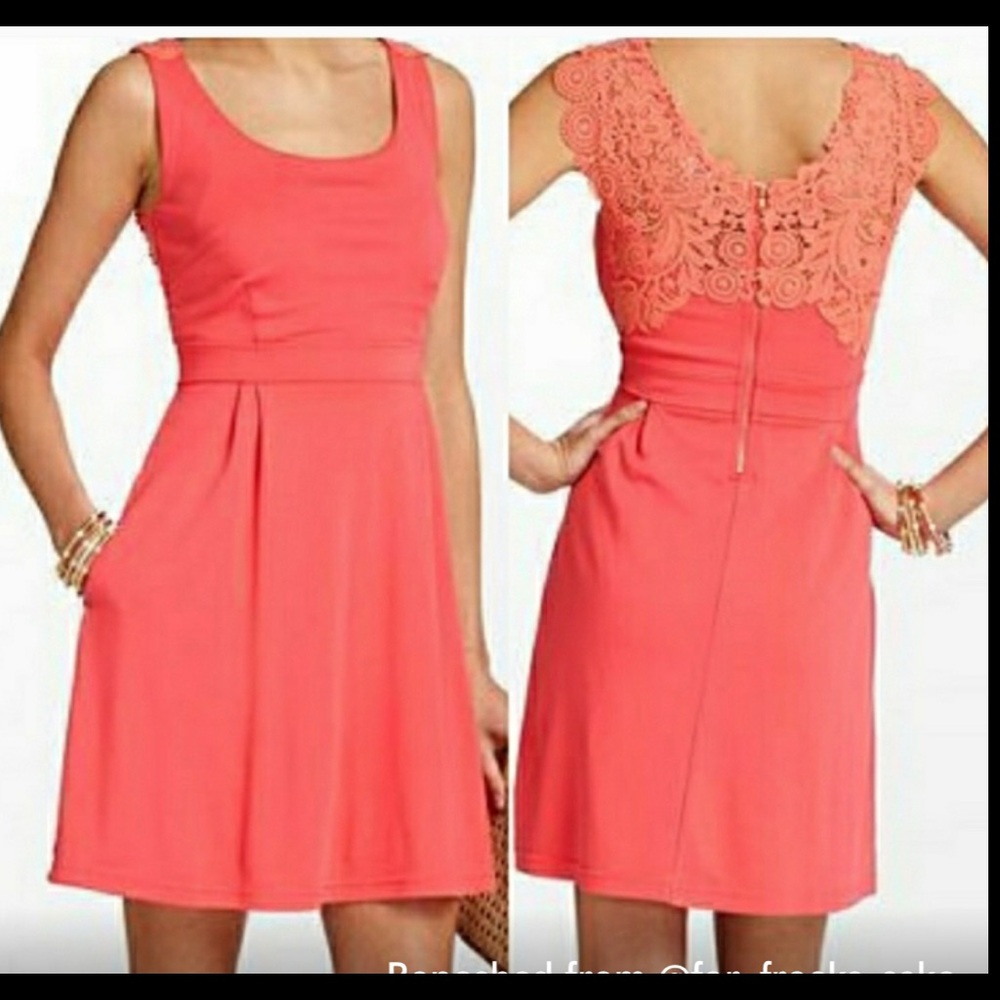 Lilly Pulitzer Monique Dress Island Coral Small